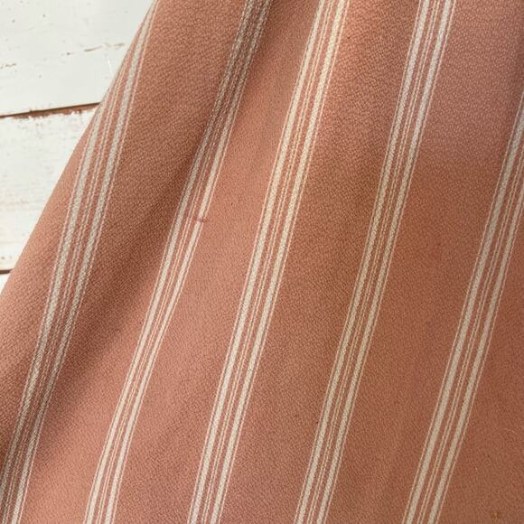 Windsor M Light Pink White Stripe Pull On Flowy Midi Skirt - Picture 8 of 9